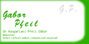 gabor pfeil business card